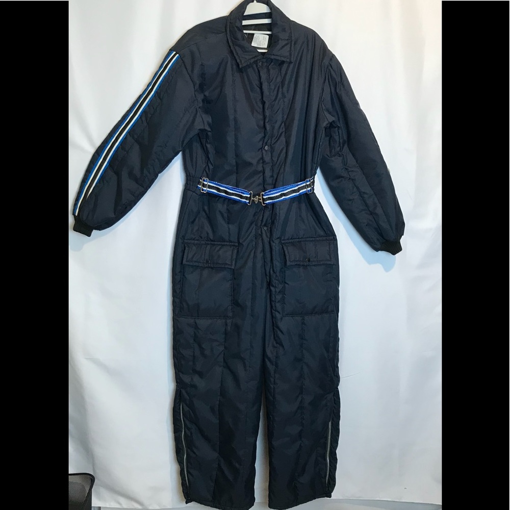 SEARS VINTAGE GUILTED COVERALLS (DARK NAVY BLUE)